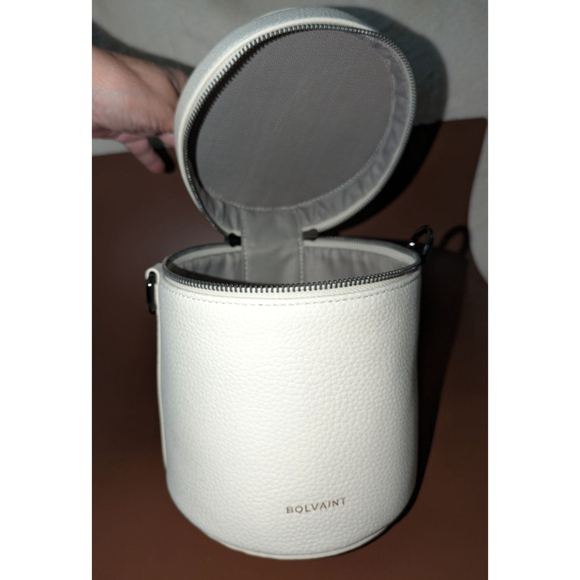 Bolvaint Bucket Bag Tote White Beige Vintage 70s Style Shoulder Strap Purse - Picture 11 of 14